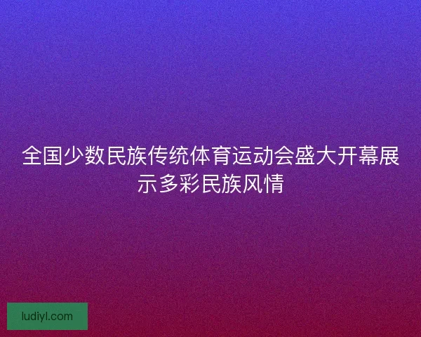 全国少数民族传统体育运动会盛大开幕展示多彩民族风情